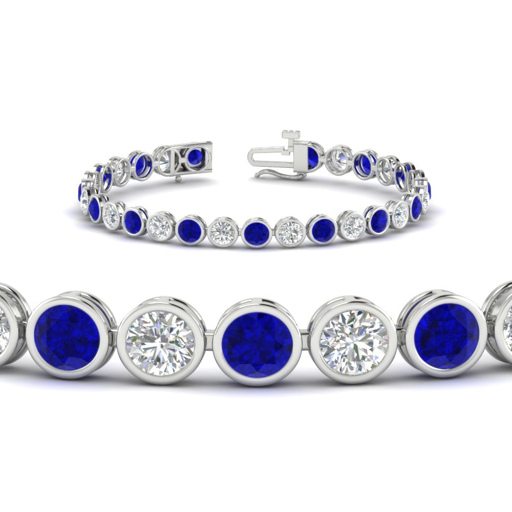 8.70 Carat Diamond Bezel Set Tennis Bracelet