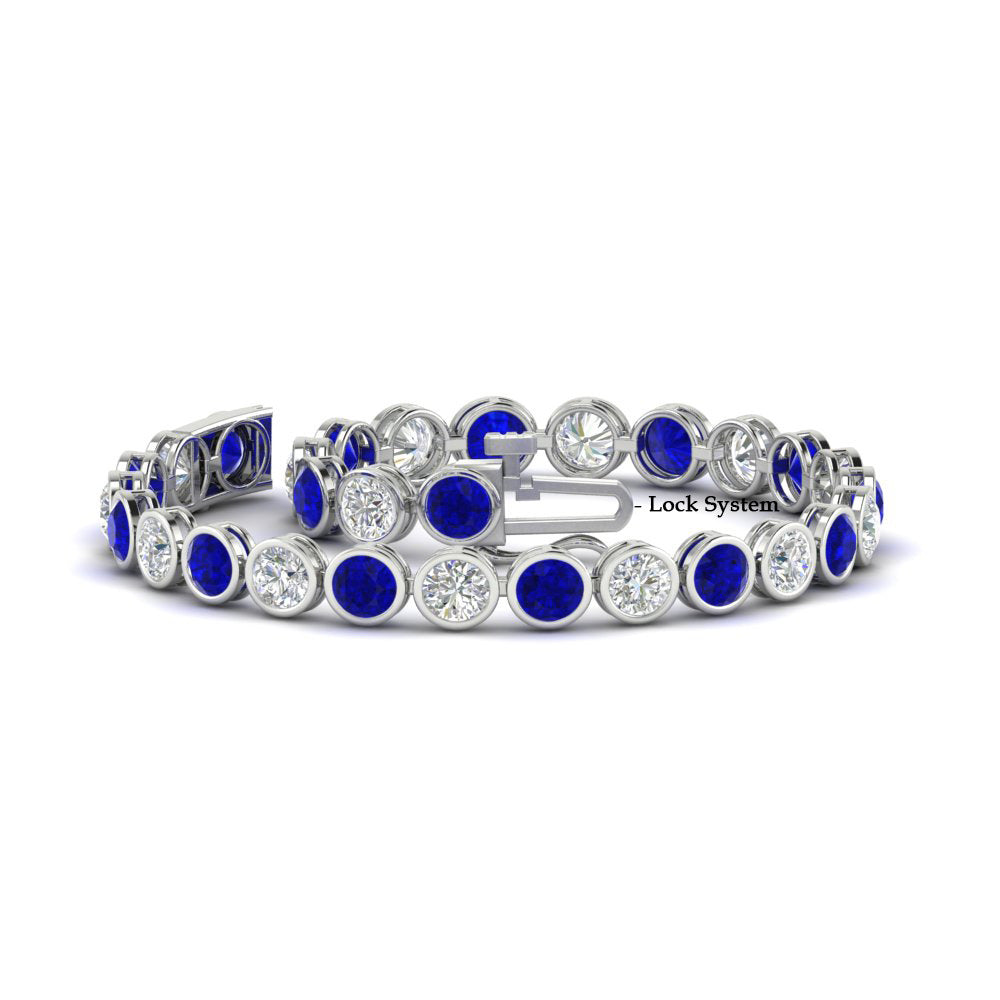 8.70 Carat Diamond Bezel Set Tennis Bracelet