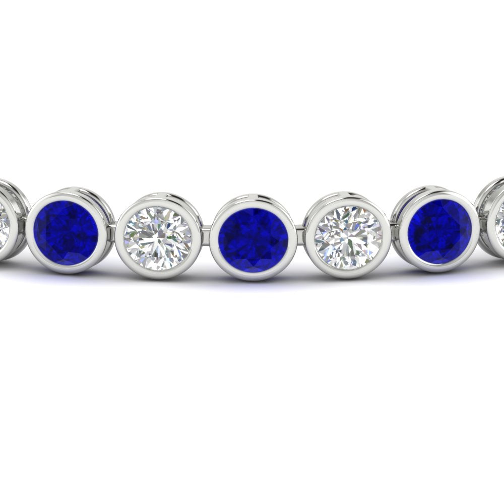 8.70 Carat Diamond Bezel Set Tennis Bracelet
