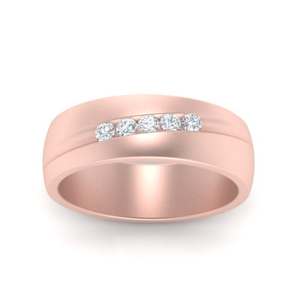 Classic 5 Stone Mens Engagement Ring
