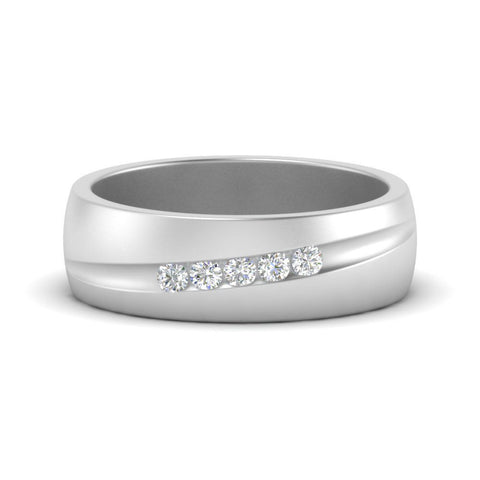Classic 5 Stone Mens Engagement Ring