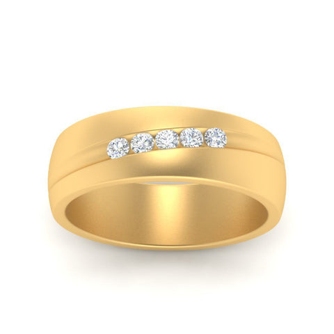 Classic 5 Stone Mens Engagement Ring