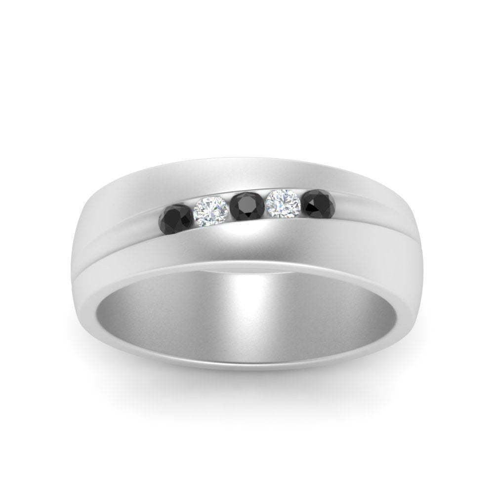 Classic 5 Stone Mens Engagement Ring