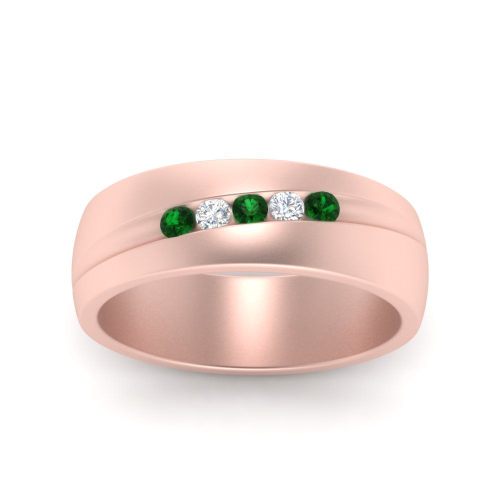 Classic 5 Stone Mens Engagement Ring