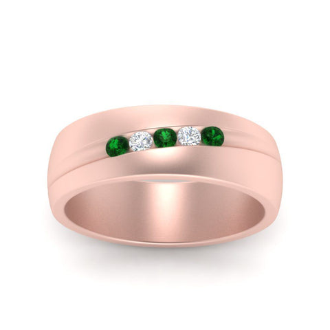 Classic 5 Stone Mens Engagement Ring