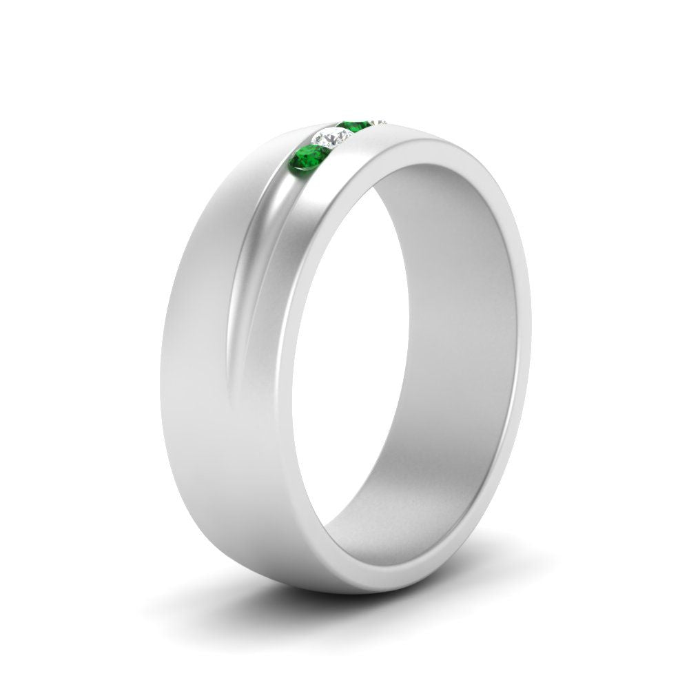 Classic 5 Stone Mens Engagement Ring