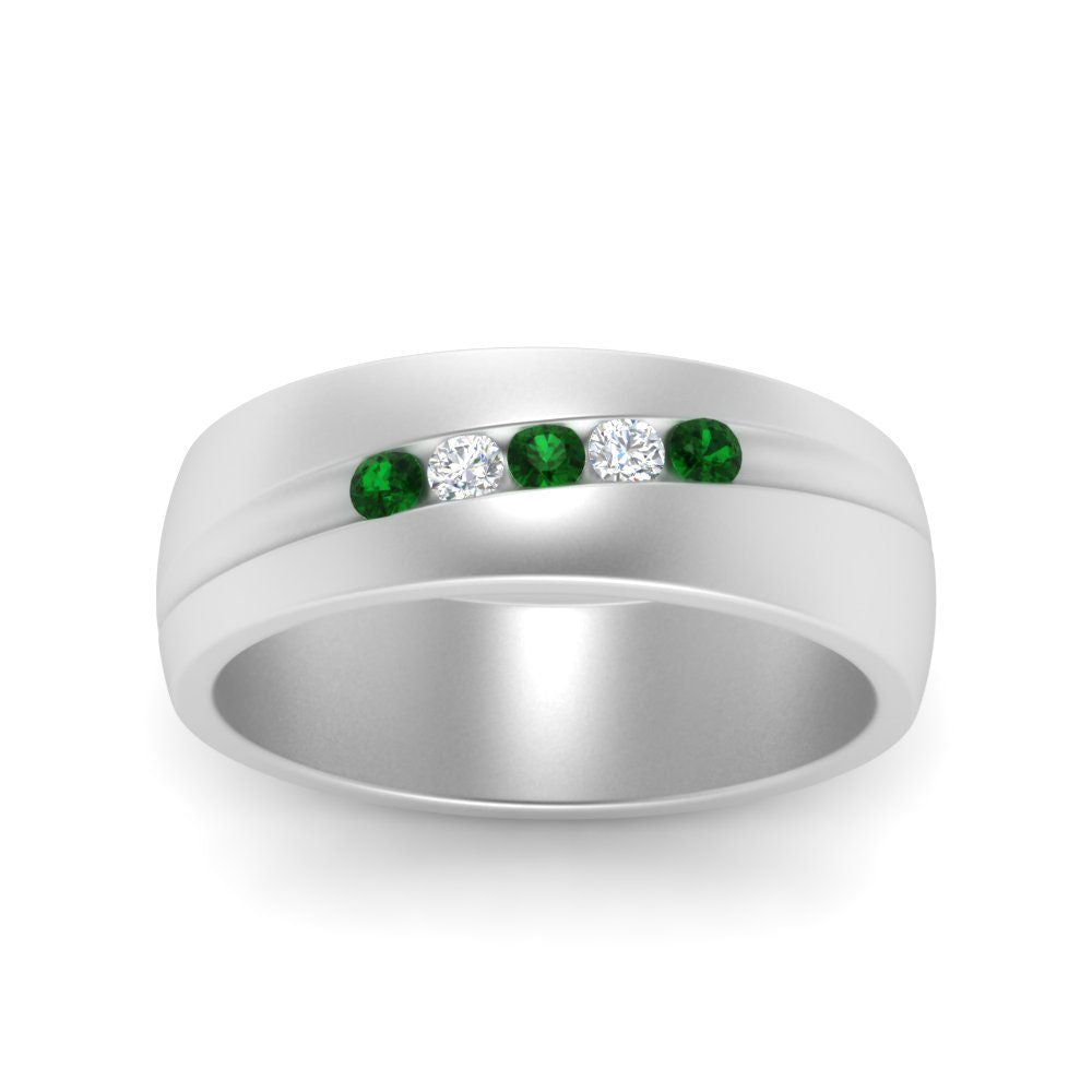 Classic 5 Stone Mens Engagement Ring