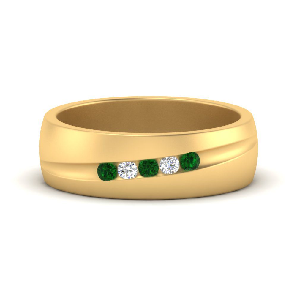 Classic 5 Stone Mens Engagement Ring