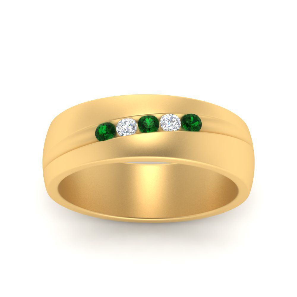 Classic 5 Stone Mens Engagement Ring