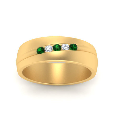 Classic 5 Stone Mens Engagement Ring