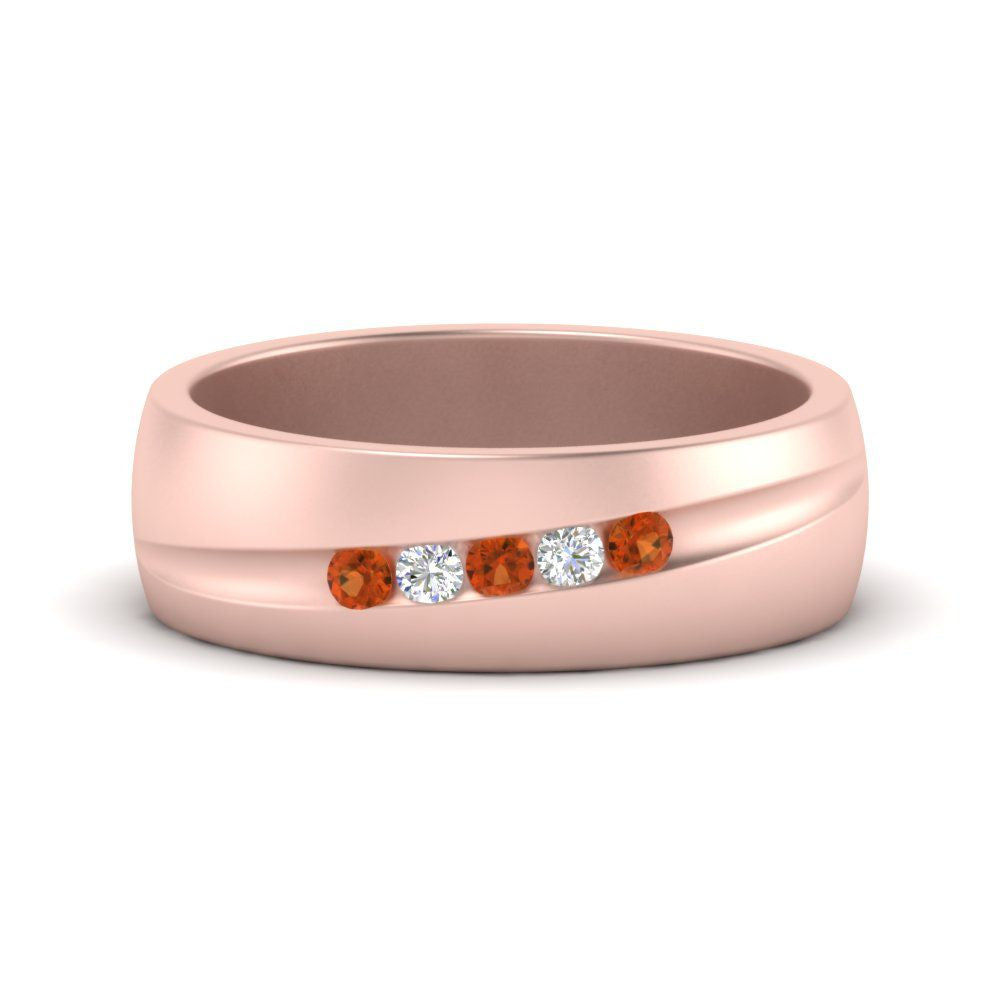 Classic 5 Stone Mens Engagement Ring