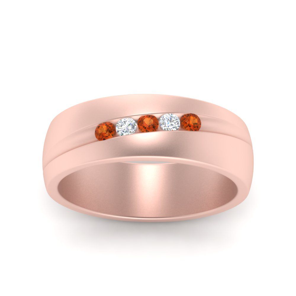 Classic 5 Stone Mens Engagement Ring