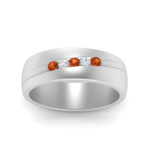 Classic 5 Stone Mens Engagement Ring