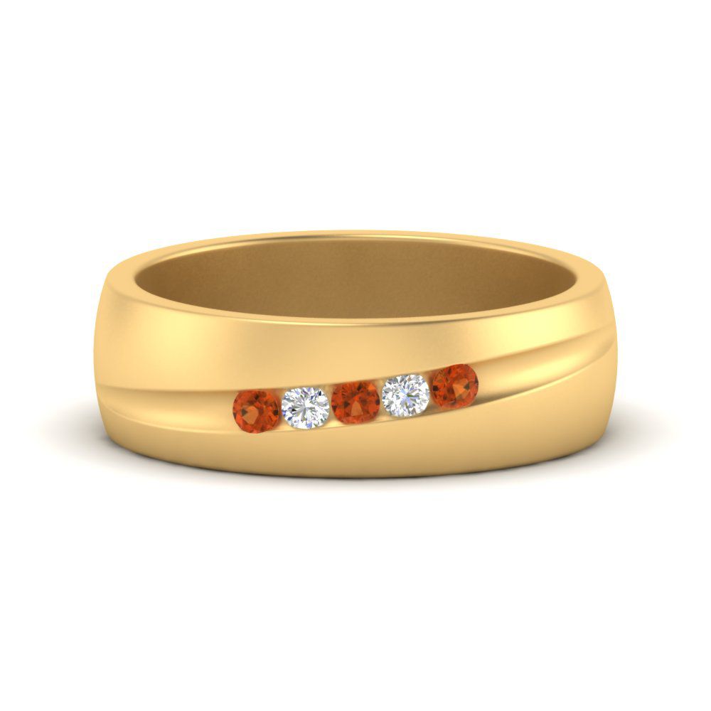 Classic 5 Stone Mens Engagement Ring