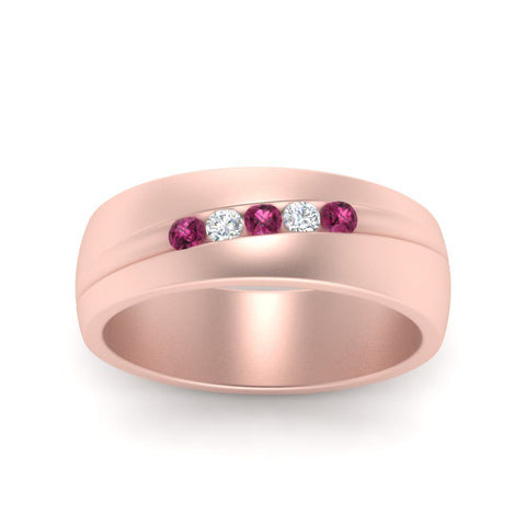 Classic 5 Stone Mens Engagement Ring
