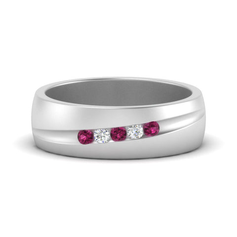 Classic 5 Stone Mens Engagement Ring
