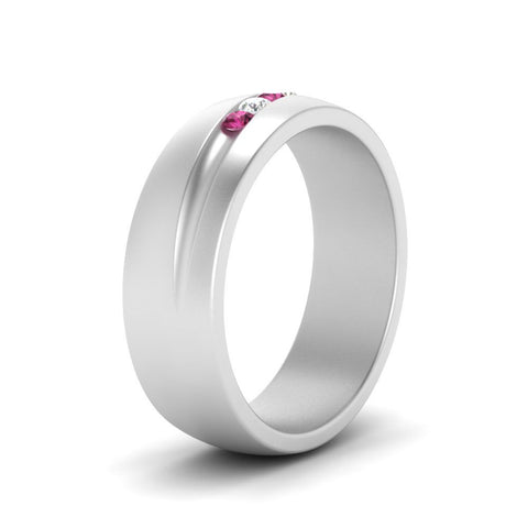 Classic 5 Stone Mens Engagement Ring