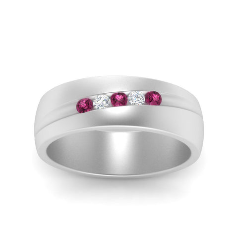 Classic 5 Stone Mens Engagement Ring