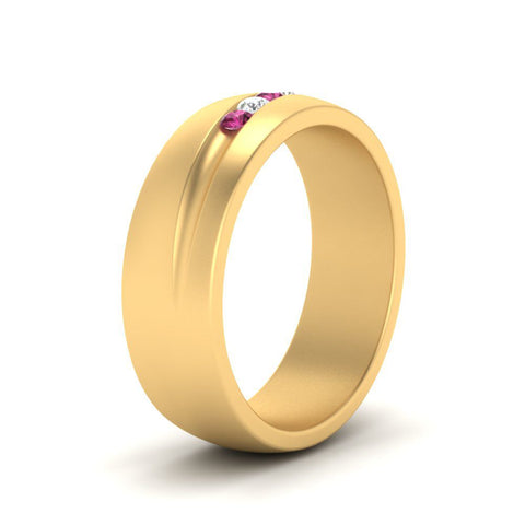 Classic 5 Stone Mens Engagement Ring