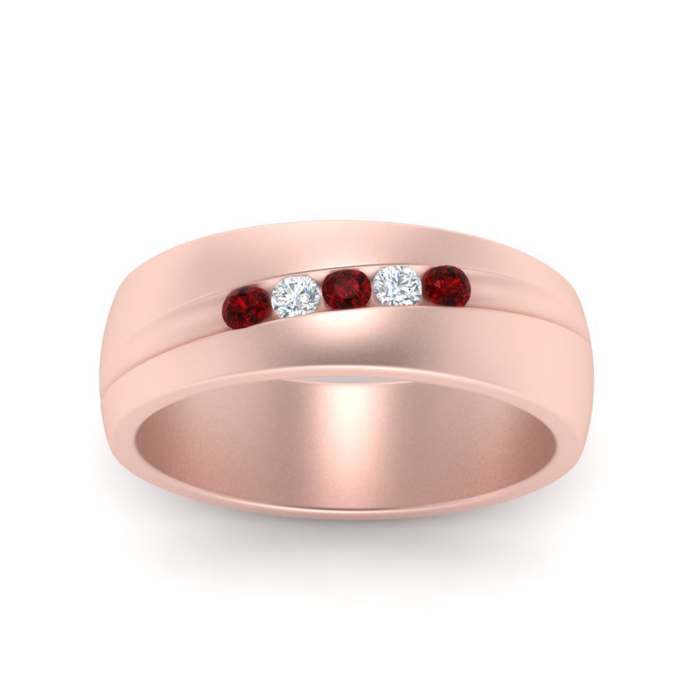 Classic 5 Stone Mens Engagement Ring