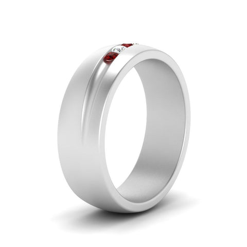 Classic 5 Stone Mens Engagement Ring