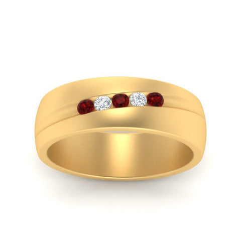 Classic 5 Stone Mens Engagement Ring