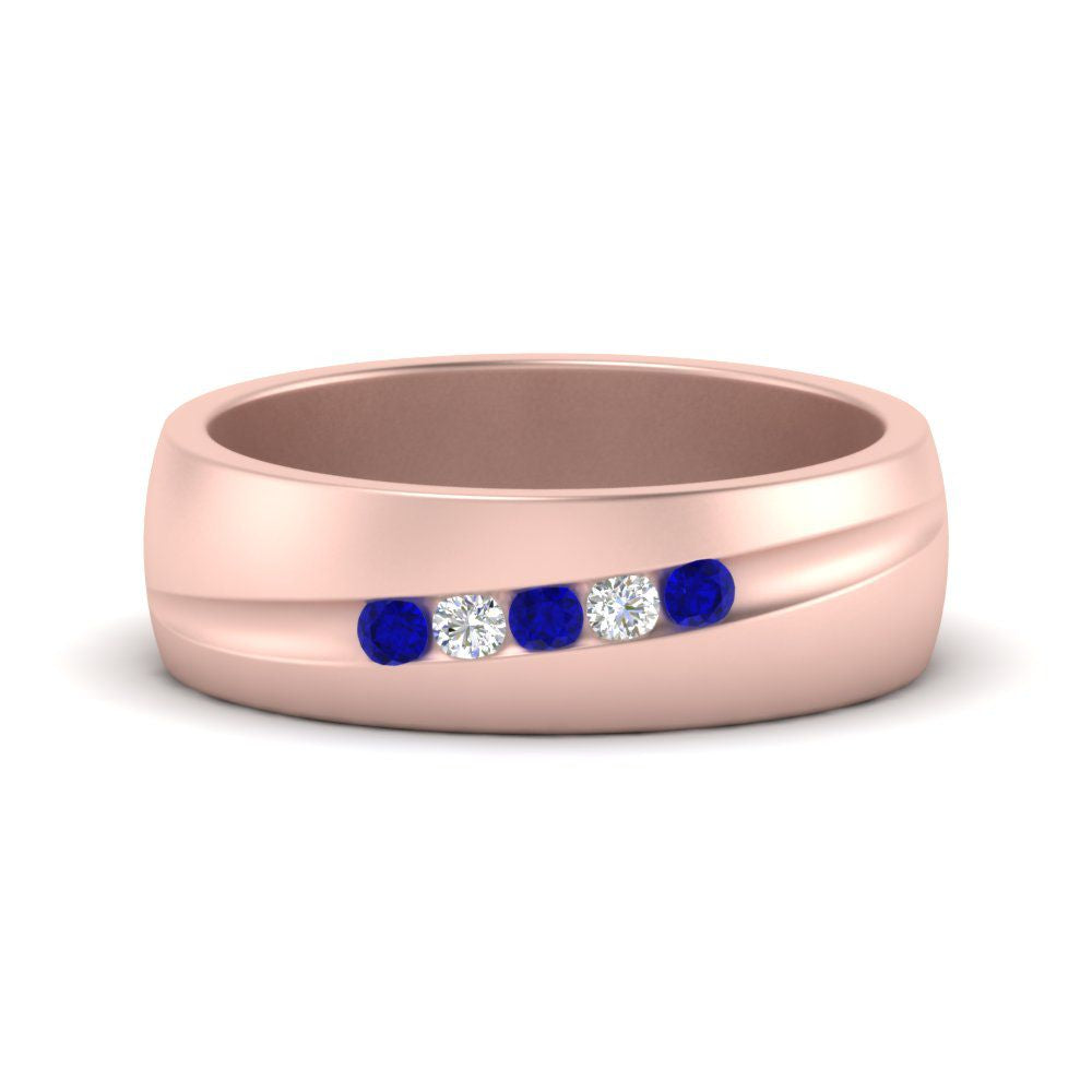 Classic 5 Stone Mens Engagement Ring