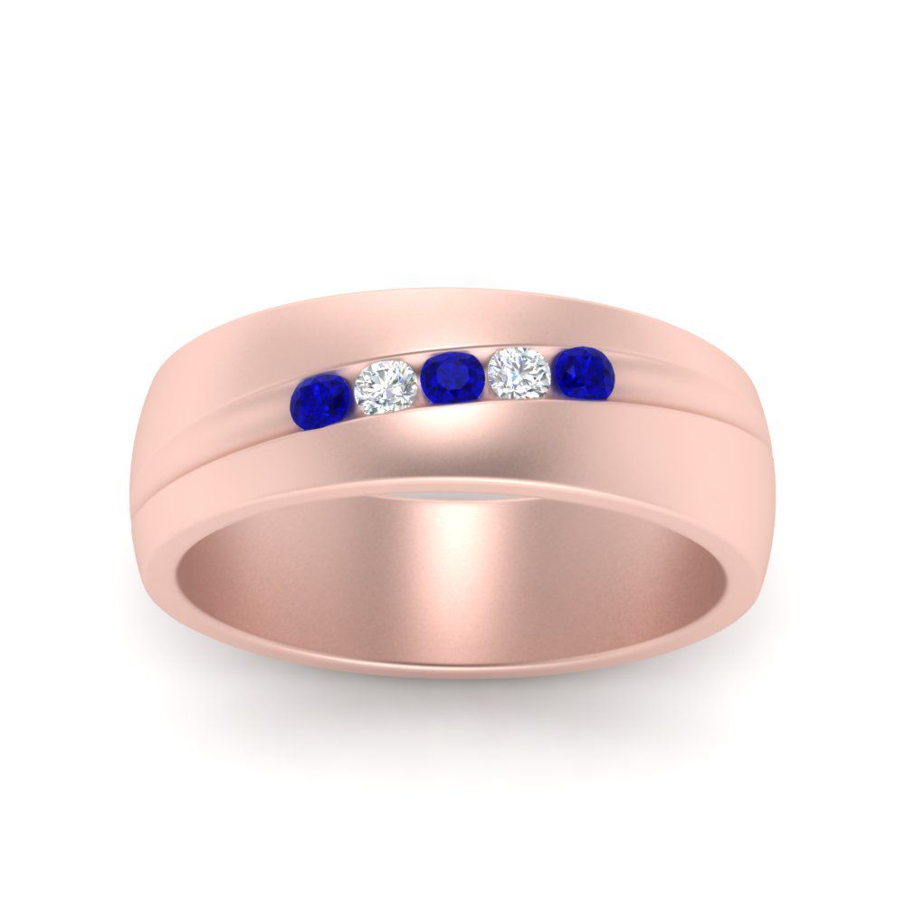 Classic 5 Stone Mens Engagement Ring