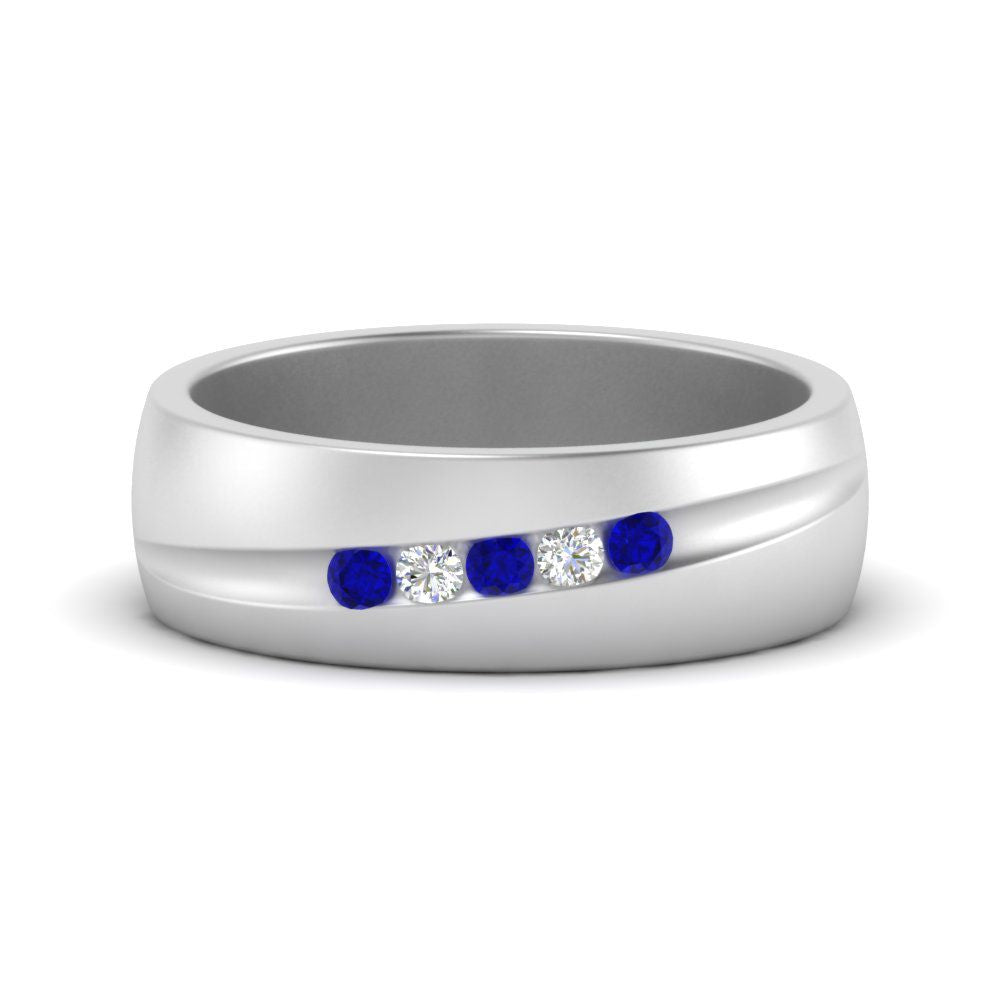 Classic 5 Stone Mens Engagement Ring