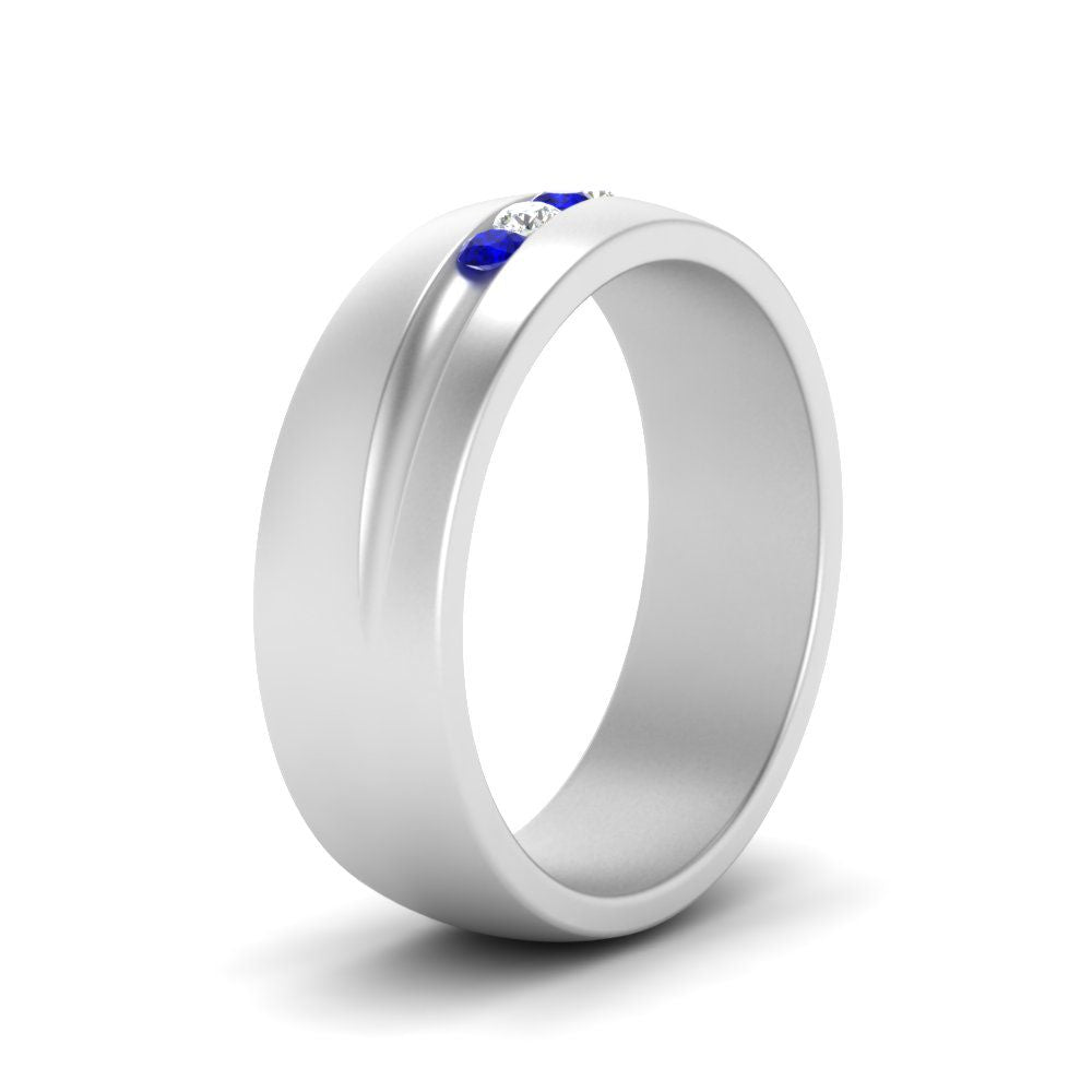 Classic 5 Stone Mens Engagement Ring