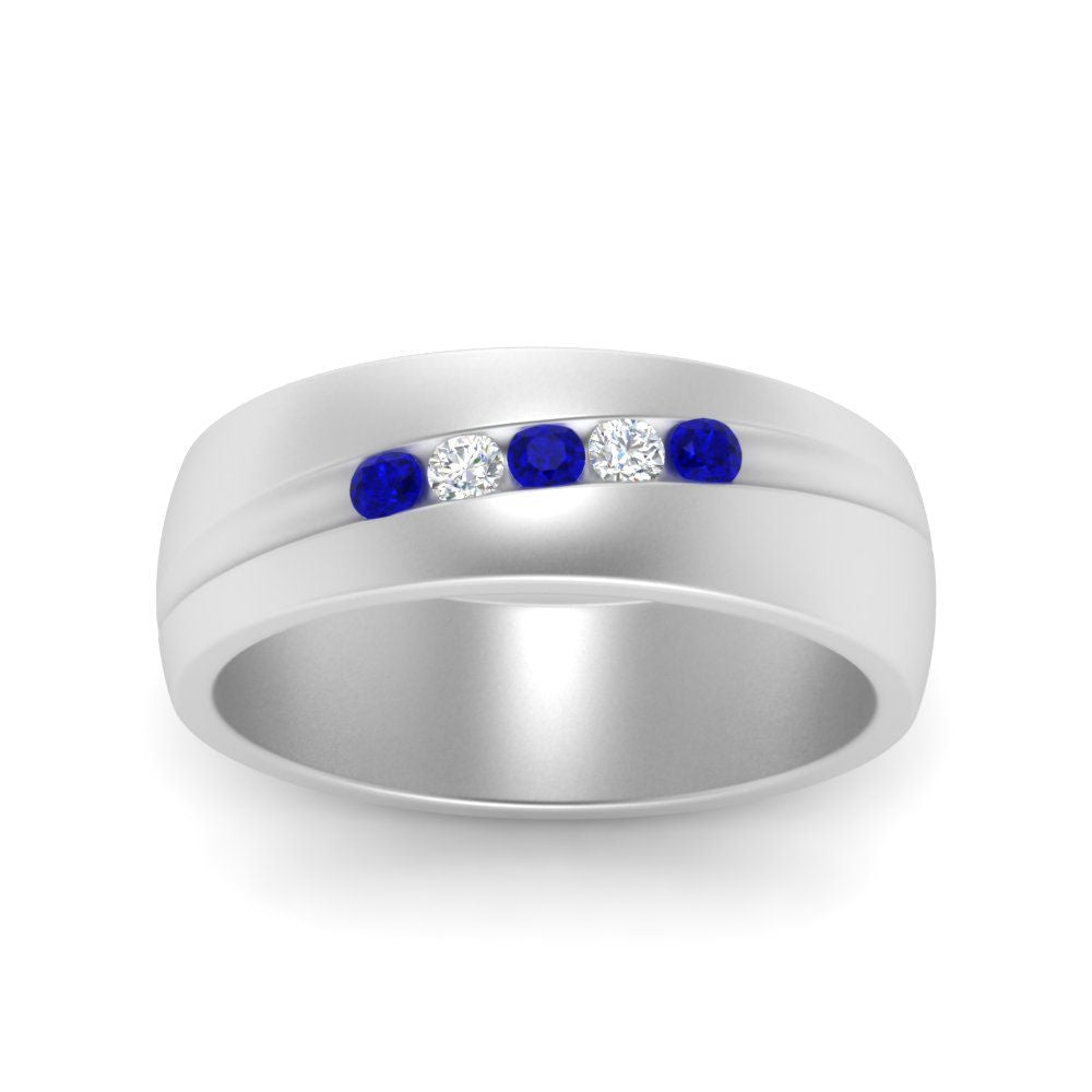 Classic 5 Stone Mens Engagement Ring