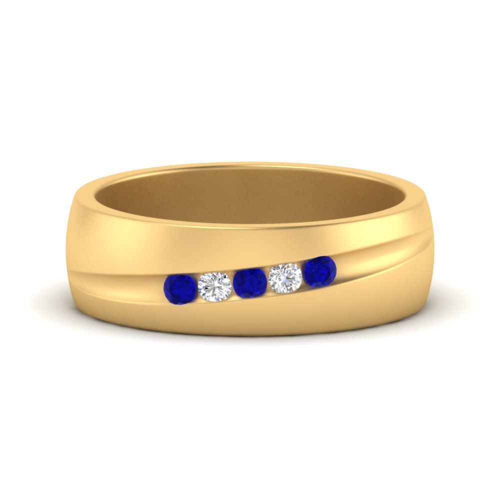 Classic 5 Stone Mens Engagement Ring