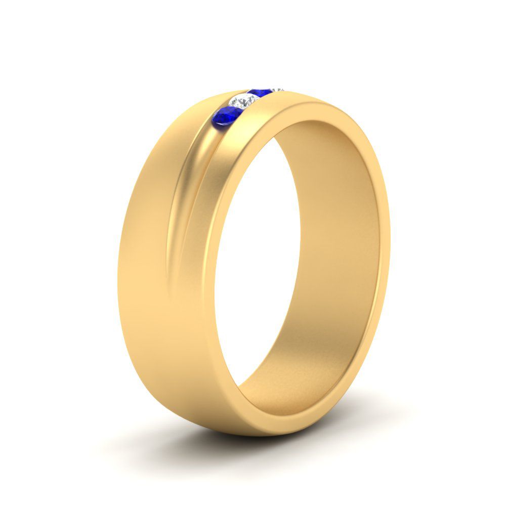 Classic 5 Stone Mens Engagement Ring