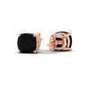 Load image into Gallery viewer, 8-carat-cushion-cut-black-diamond-basket-stud-earring-in-rose-gold-fdear10411cugblackangle4-8.00ct-nl-rg.jpg