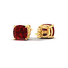Load image into Gallery viewer, 8-carat-cushion-cut-ruby-basket-stud-earring-in-yellow-gold-fdear10411cugrudrangle4-8.00ct-nl-yg.jpg