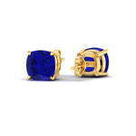 Load image into Gallery viewer, 8-carat-cushion-cut-sapphire-basket-stud-earring-in-yellow-gold-fdear10411cugsablangle4-8.00ct-nl-yg.jpg