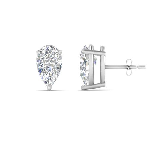 Diamond Pear Cut 3 Prong Earring