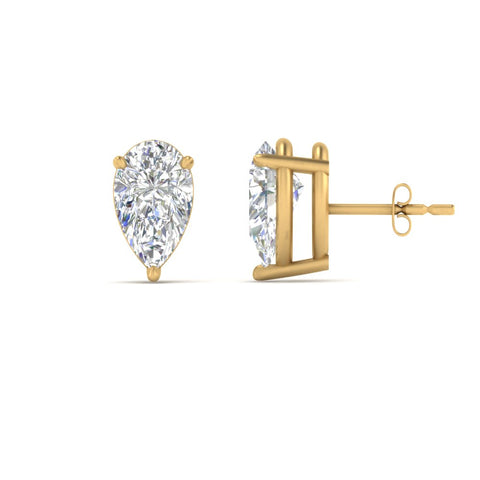 Diamond Pear Cut 3 Prong Earring