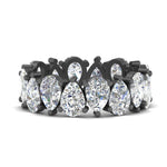 Load image into Gallery viewer, 8-carat-diamond-teardrop-eternity-band-in-black-gold-FD10554PE-0.50CT-NL-BG
