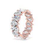 Load image into Gallery viewer, 8-carat-diamond-teardrop-eternity-band-in-rose-gold-FD10554PE-0.50CT-ANGLE2-NL-RG
