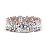 Load image into Gallery viewer, 8-carat-diamond-teardrop-eternity-band-in-rose-gold-FD10554PE-0.50CT-NL-RG
