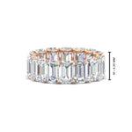 Load image into Gallery viewer, 8 Carat Diamond Emerald Cut Eternity Band
