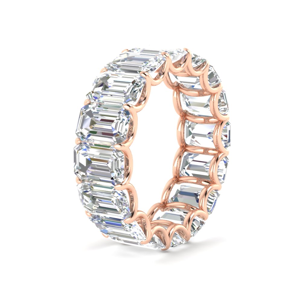 8 Carat Diamond Emerald Cut Eternity Band