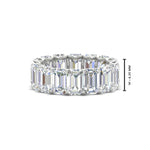 Load image into Gallery viewer, 8 Carat Diamond Emerald Cut Eternity Band
