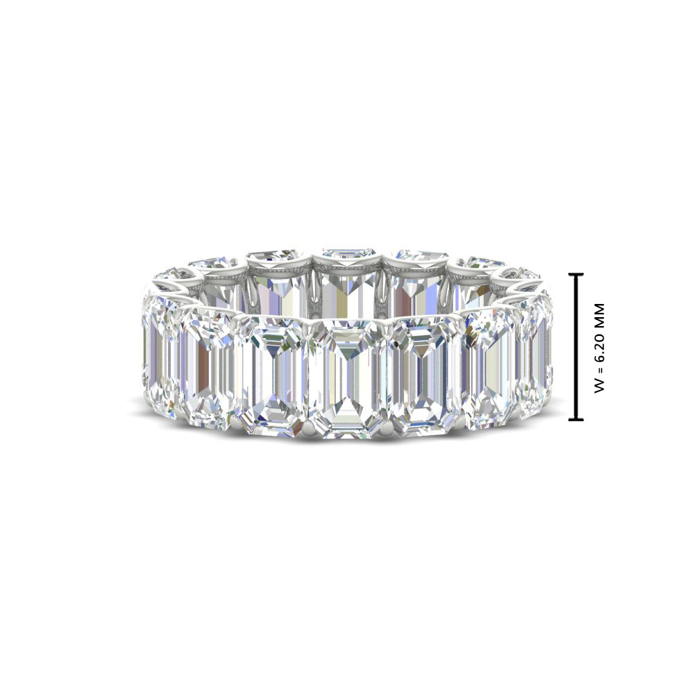 8 Carat Diamond Emerald Cut Eternity Band