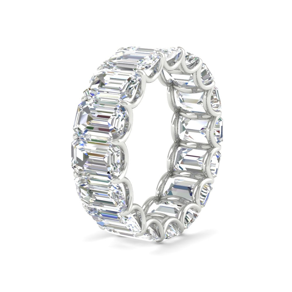 8 Carat Diamond Emerald Cut Eternity Band