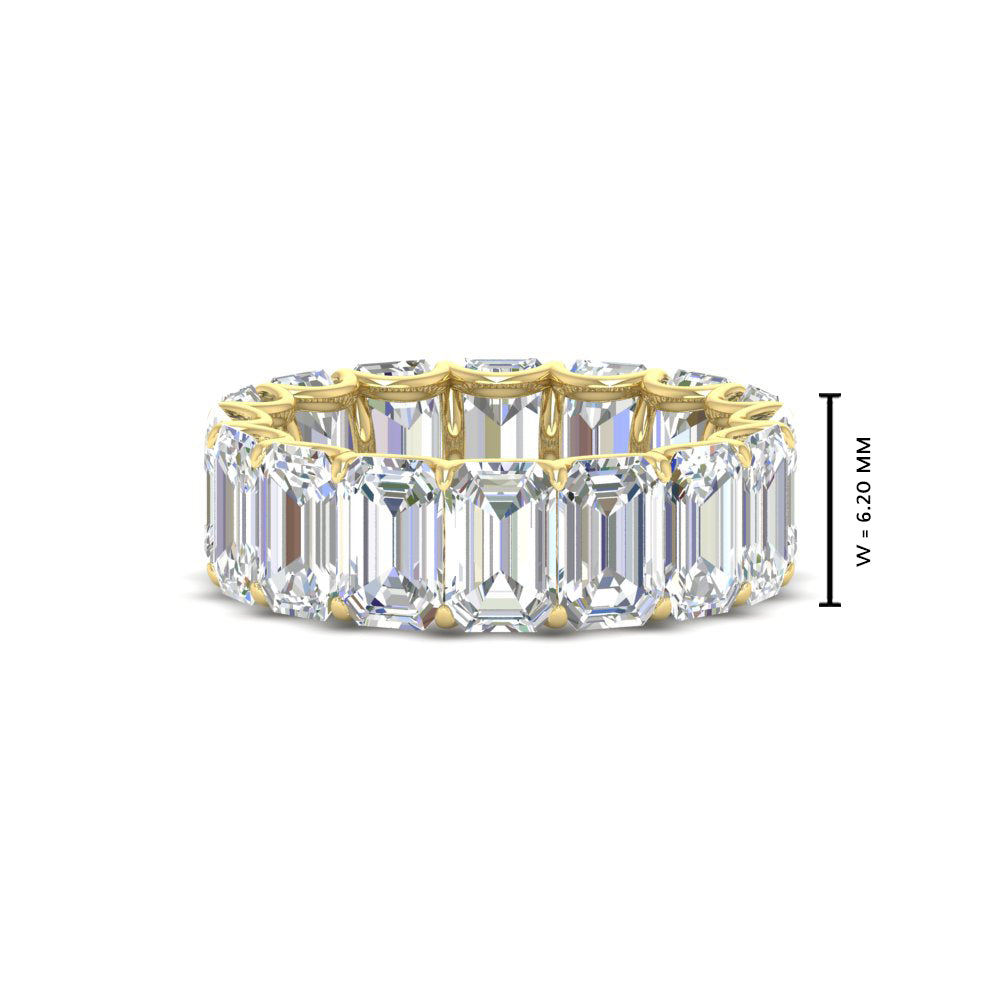 8 Carat Diamond Emerald Cut Eternity Band