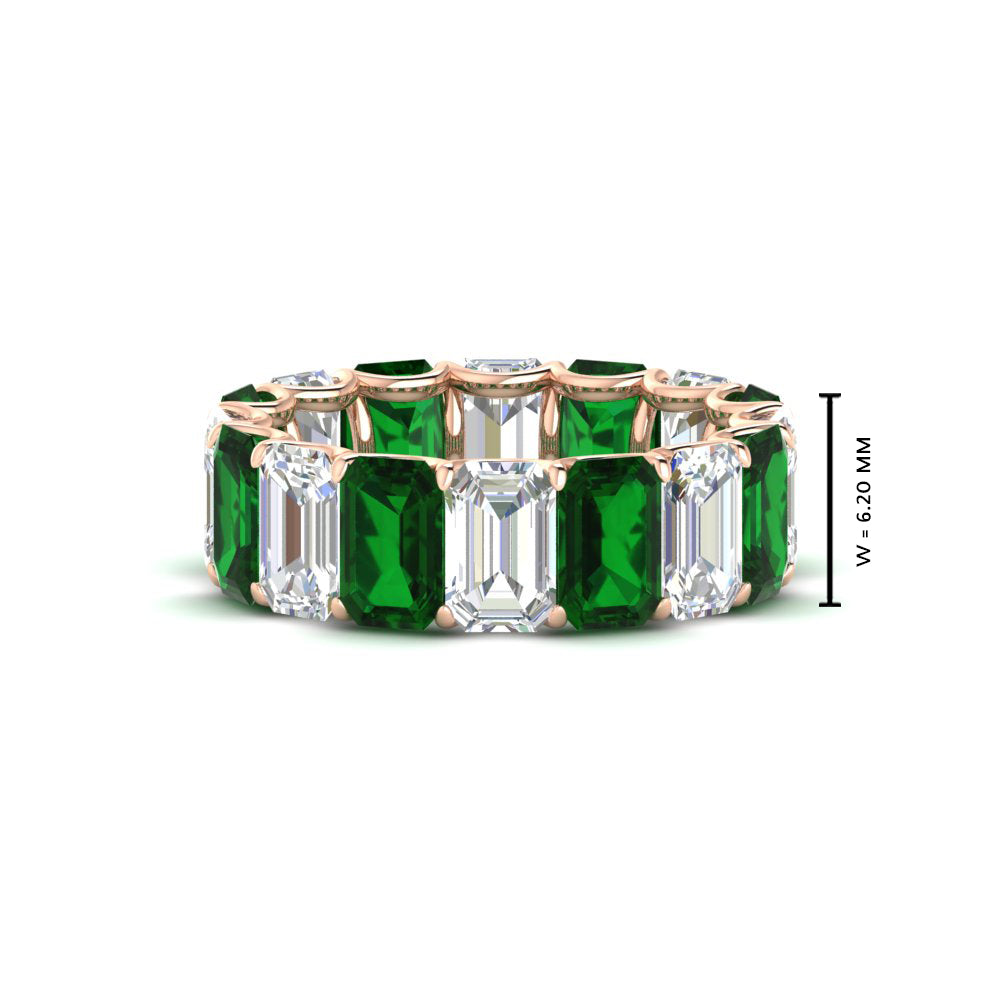 8 Carat Diamond Emerald Cut Eternity Band