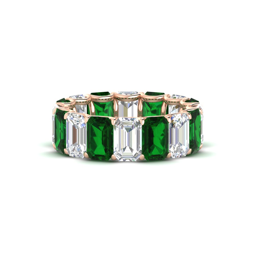 8 Carat Diamond Emerald Cut Eternity Band