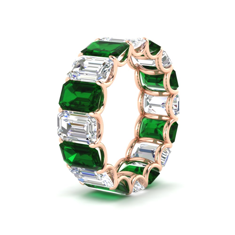 8 Carat Diamond Emerald Cut Eternity Band